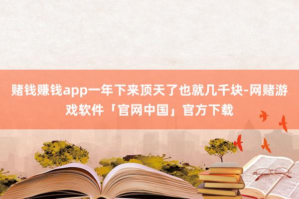 赌钱赚钱app一年下来顶天了也就几千块-网赌游戏软件「官网中国」官方下载