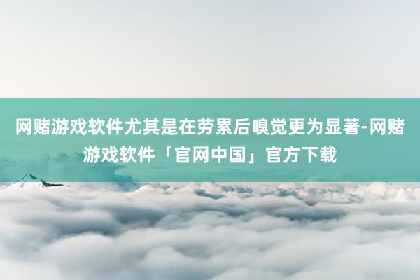 网赌游戏软件尤其是在劳累后嗅觉更为显著-网赌游戏软件「官网中国」官方下载
