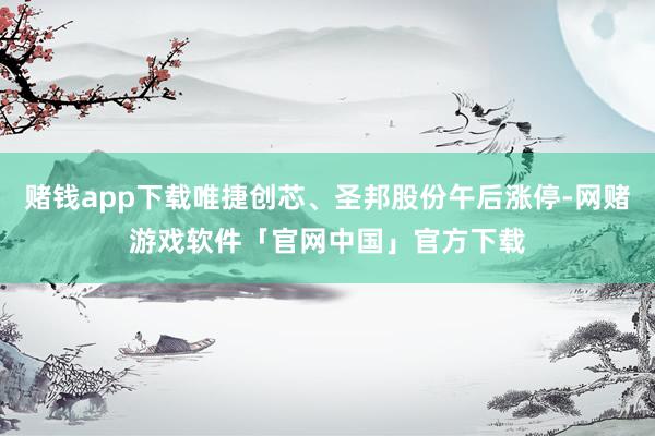 赌钱app下载唯捷创芯、圣邦股份午后涨停-网赌游戏软件「官网中国」官方下载